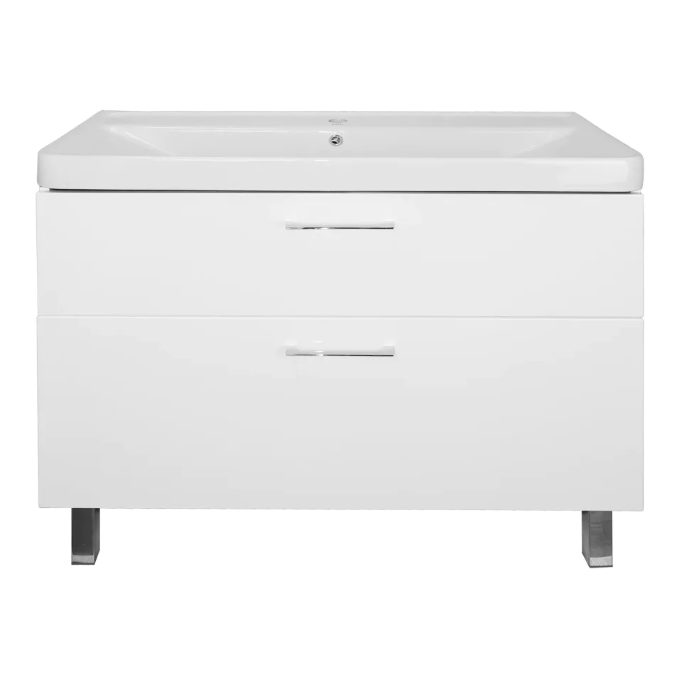 Комплект Тумба Azario Ника 100 Н напольная, с раковиной Монте 100 CS00089955