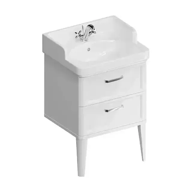Тумба с раковиной Kerama Marazzi Pompei 60 белый глянец, 2 ящика