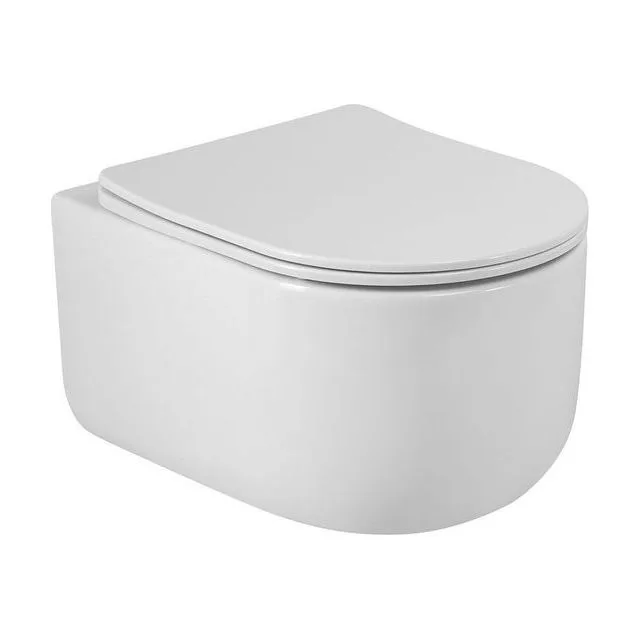 Унитаз подвесной безободковый с сиденьем и смывом TORNADO BelBagno SOFT-TOR BB084CH-TOR/SC