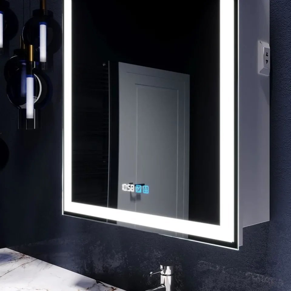 Зеркало-шкаф Silver Mirrors Киото 60 R сенсорный выключатель с Led-подсветкой и часами