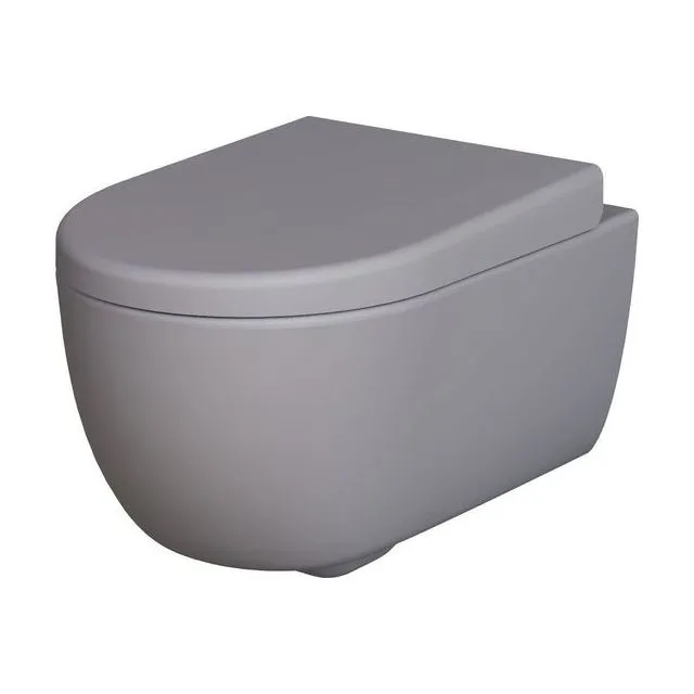 Унитаз Abner 103T20301R (545*360*330) МАТОВЫЙ СЕРЫЙ подвесной БЕЗОБОДКОВЫЙ