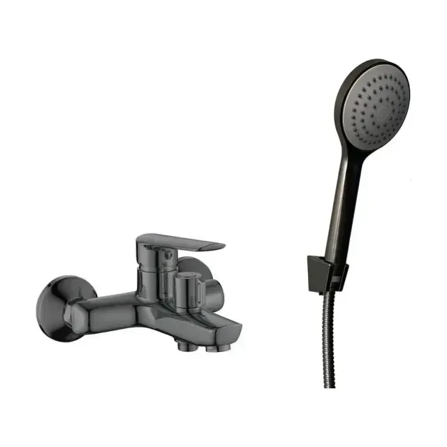 Смеситель Esko Lagos Gun Metal LG54GM для ванны и душа, c аксессуарами