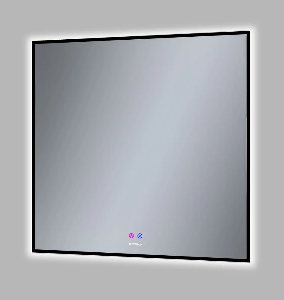 Зеркало PRAGMA-норма BLACK (800*800*45) LED с сенсорным выключателем и подогревом