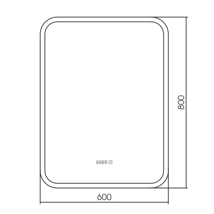 Зеркало Silver Mirrors Стив 60*80 с Led-подсветкой и часами