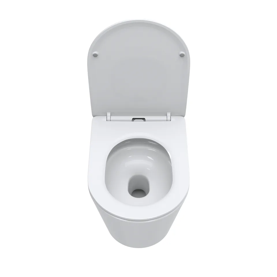 Унитаз приставной безободковый с сиденьем и смывом TORNADO BelBagno FLAY-TOR BB1003CB-TOR/SC