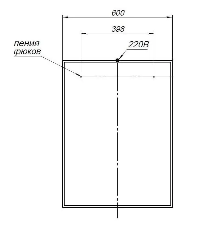 Зеркало Aquanet Nova Lite 60 дуб рошелье с Led подсветкой