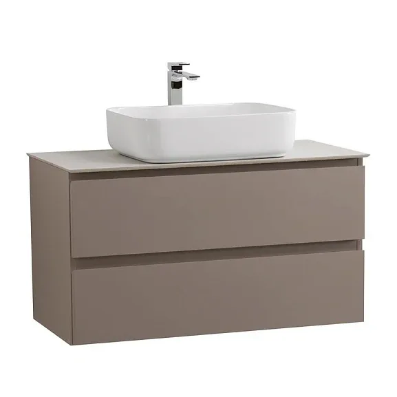 Комплект мебели BelBagno Крафт (Kraft) 100 бежевый матовый со столешницей белый матовый