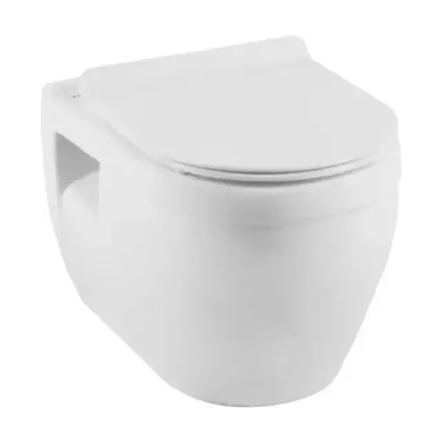 Подвесной унитаз Aquanet Glide-W 34,5*52 безободковый с крышкой-сиденьем микролифт Slim