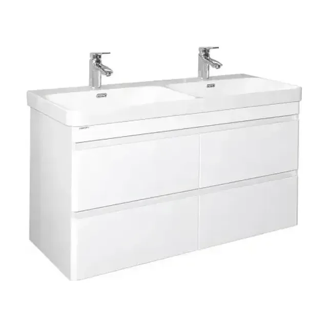 Тумба с раковиной Comforty Енисей 120 белый глянец (раковина Comforty CF19595BX-120D)