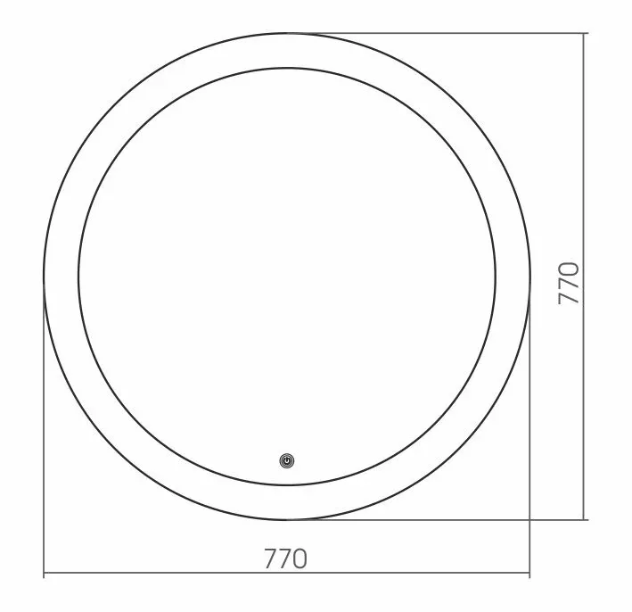 Зеркало Aquanika Round D77 AQR7777RU37 с подсветкой и сенсорным выключателем