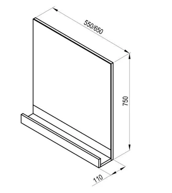 Зеркало Ravak 10° 55 темный орех