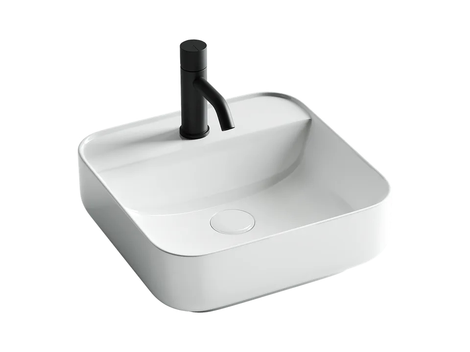 Раковина из сантехнического фарфора Ceramica Nova Элемент (Element) 39 см CN5014 накладная цвет белый