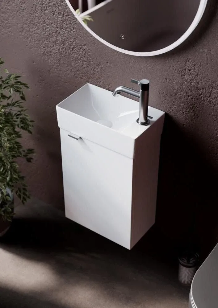 Тумба под раковину Sancos Mini 35 белая глянцевая R