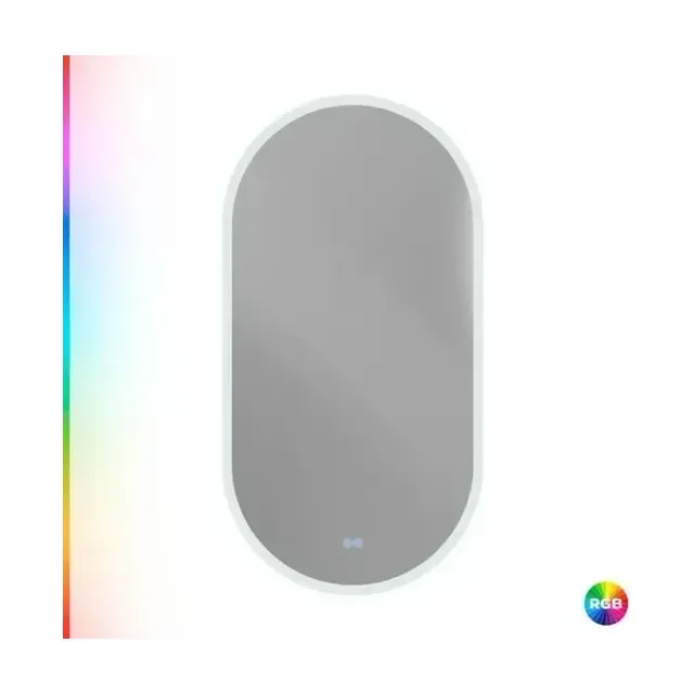 Зеркало Cezares Эллисс (Ellisse) CZR-SPC-ELS-500-950-RGB-TCH 50*95 с контурной разноцветной подсветкой RGB