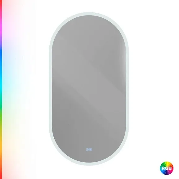 Зеркало Cezares Эллисс (Ellisse) CZR-SPC-ELS-500-950-RGB-TCH 50*95 с контурной разноцветной подсветкой RGB