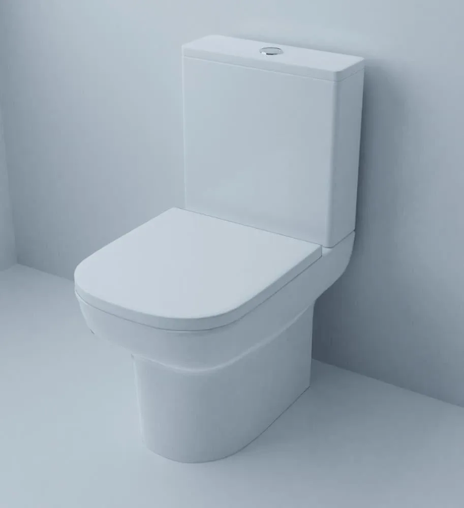 Унитаз-компакт Azario Alba 38*62 безободковый с крышкой-сиденьем микролифт