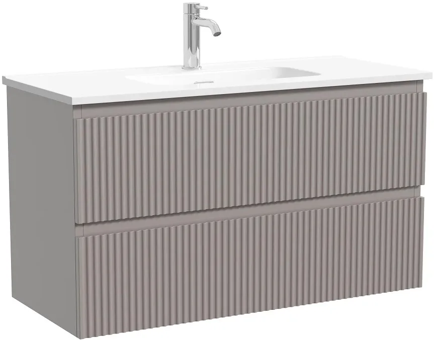 Тумба под раковину Sancos Сноб Р 390 (Snob R 390) SNR90/39SM 90 см подвесная универсальная 2 ящика пыльная роза (doha soft)