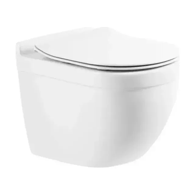 Подвесной унитаз BelBagno Senso-R BB017CHR 36*52 безободковый с крышкой-сиденьем BB2034SC
