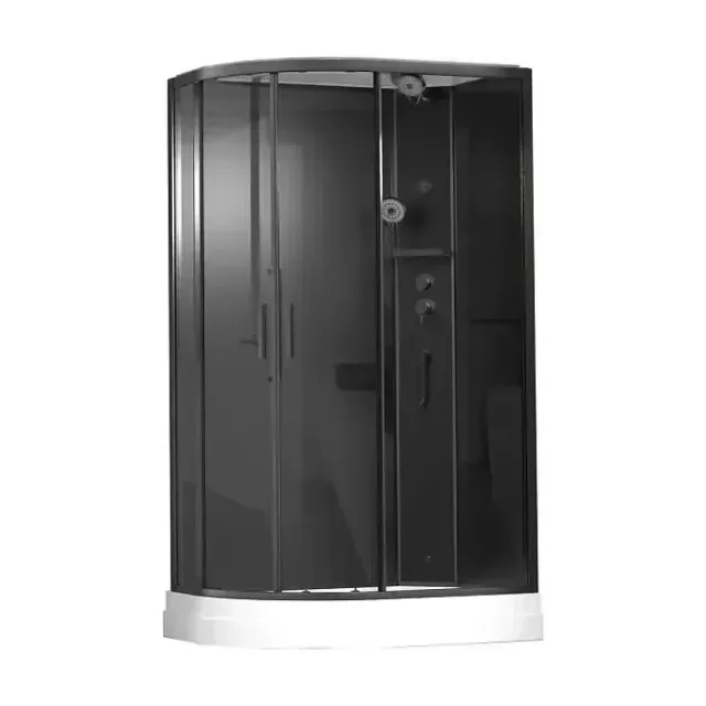 Душевая кабина Timo Premium Ilma 902 R Black 120х80 с крышей