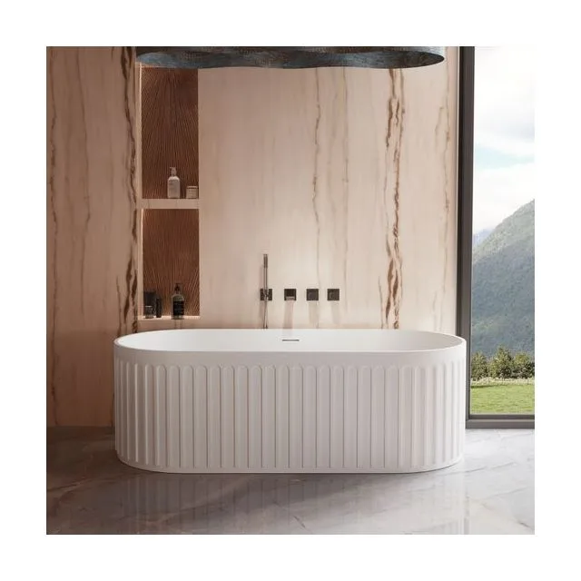 Ванна Vincea Солид Серфейс (Solid Surface) VBT-4S09MW 170x75 отдельностоящая овальная универсальная