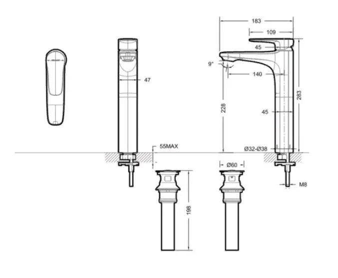 Смеситель Bravat Source F1173218CP-A-ENG для раковины, хром