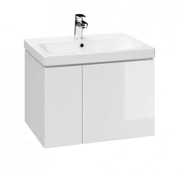 Тумба с раковиной Cersanit Колор (Colour) 60 белый глянец