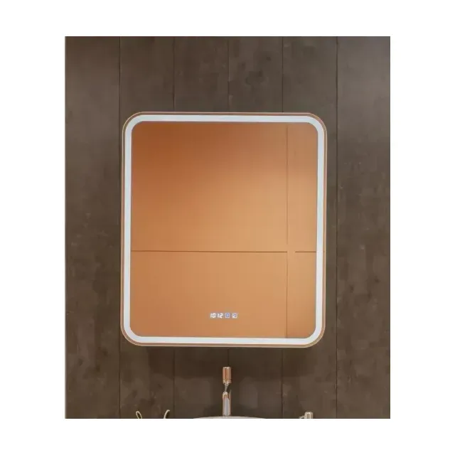 Зеркало-шкаф Silver Mirrors Фиджи 70*80 с Led-подсветкой, часами и антизапотеванием, L