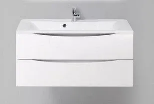 Тумба с раковиной BelBagno Марино (Marino) 100 белый глянец подвесная