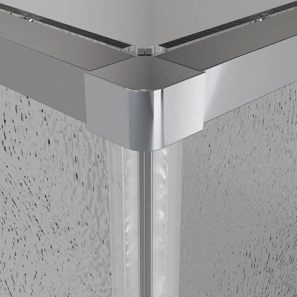 Душевое ограждение Niagara Nova NG-3624-34 (100х100х195) квадрат,хром,двери раздвижные,стекло шиншилла,1 место