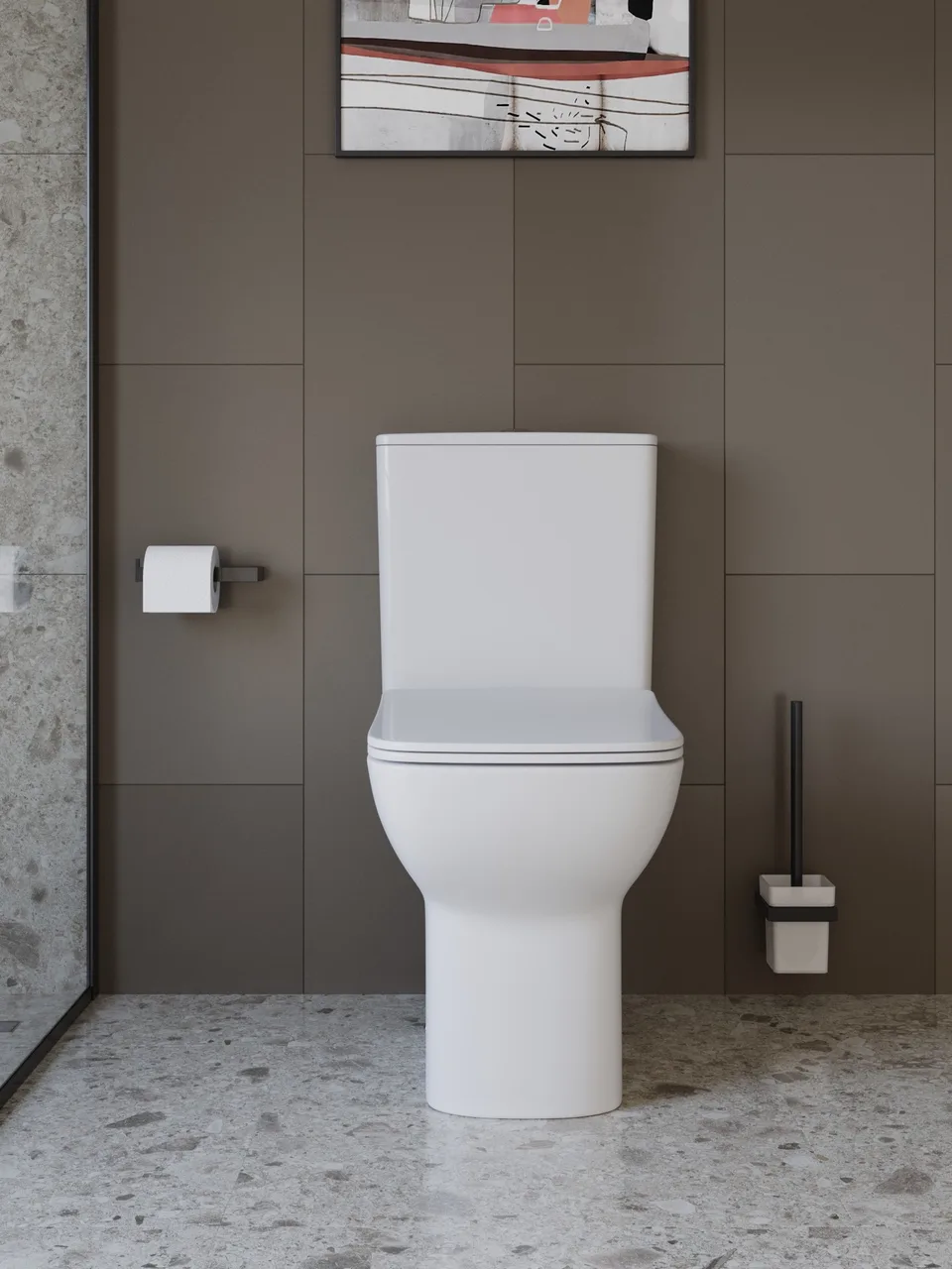 Унитаз-компакт с сиденьем и смывом TORNADO BelBagno ROMANO -TOR BB2803CP/T-TOR/SC
