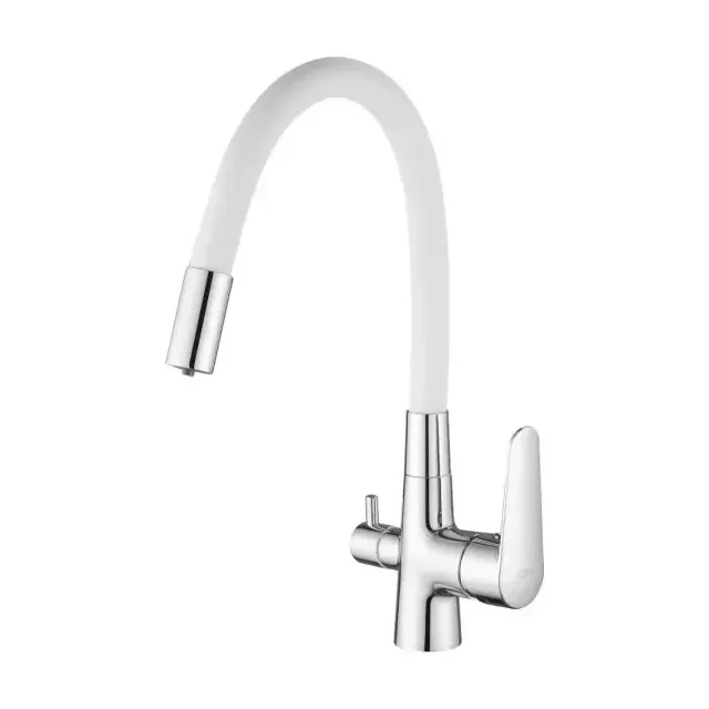 Смеситель Esko Coral CL 03 W для кухни с подключением к фильтру, белый