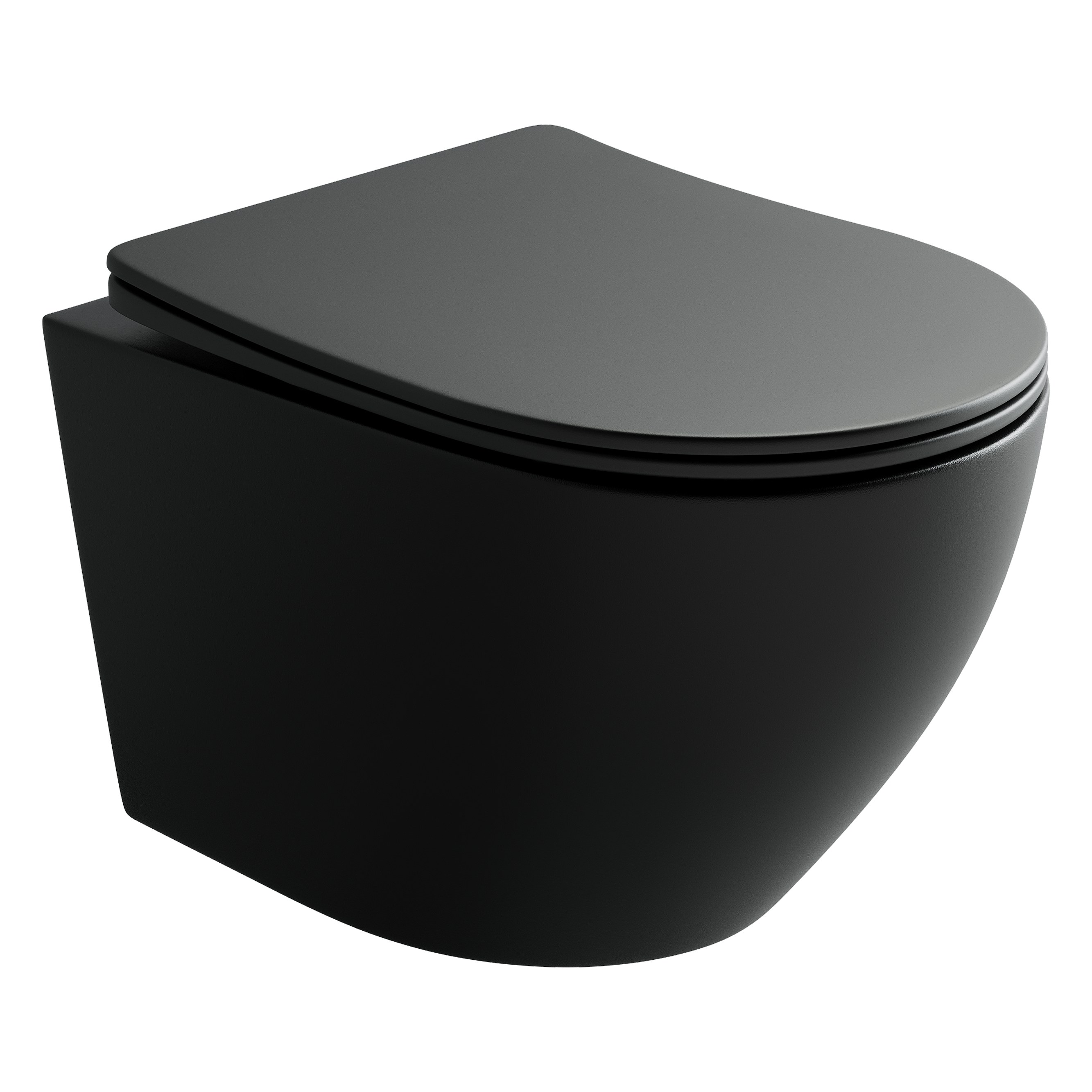 Унитаз подвесной Ceramica Nova Уно (Uno) CN11001MB черный матовый с сиденьем микролифт смыв воронка-водоворот