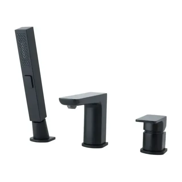 Смеситель на борт ванны Allen Brau Infinity 5.21008-31 на 3 отверстия черный матовый