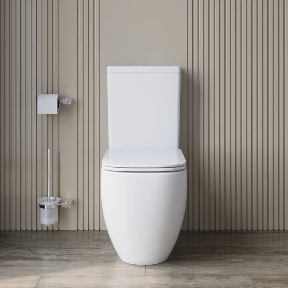 Унитаз-компакт безободковый со смывом TORNADO BelBagno LUCE-TOR BB2197CP-TOR/SC/BB2197T
