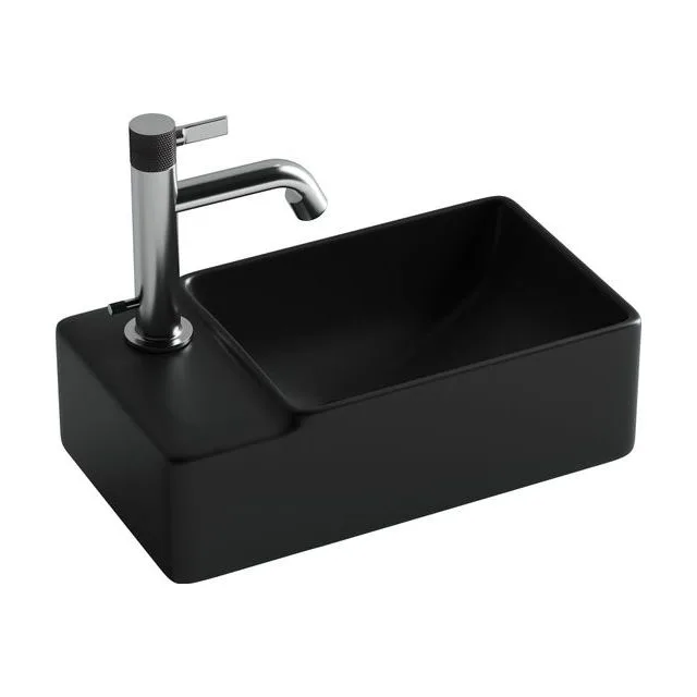 Раковина из сантехнического фарфора Ceramica Nova Элемент (Element) 40 см CN5046MB подвесная цвет черный матовый