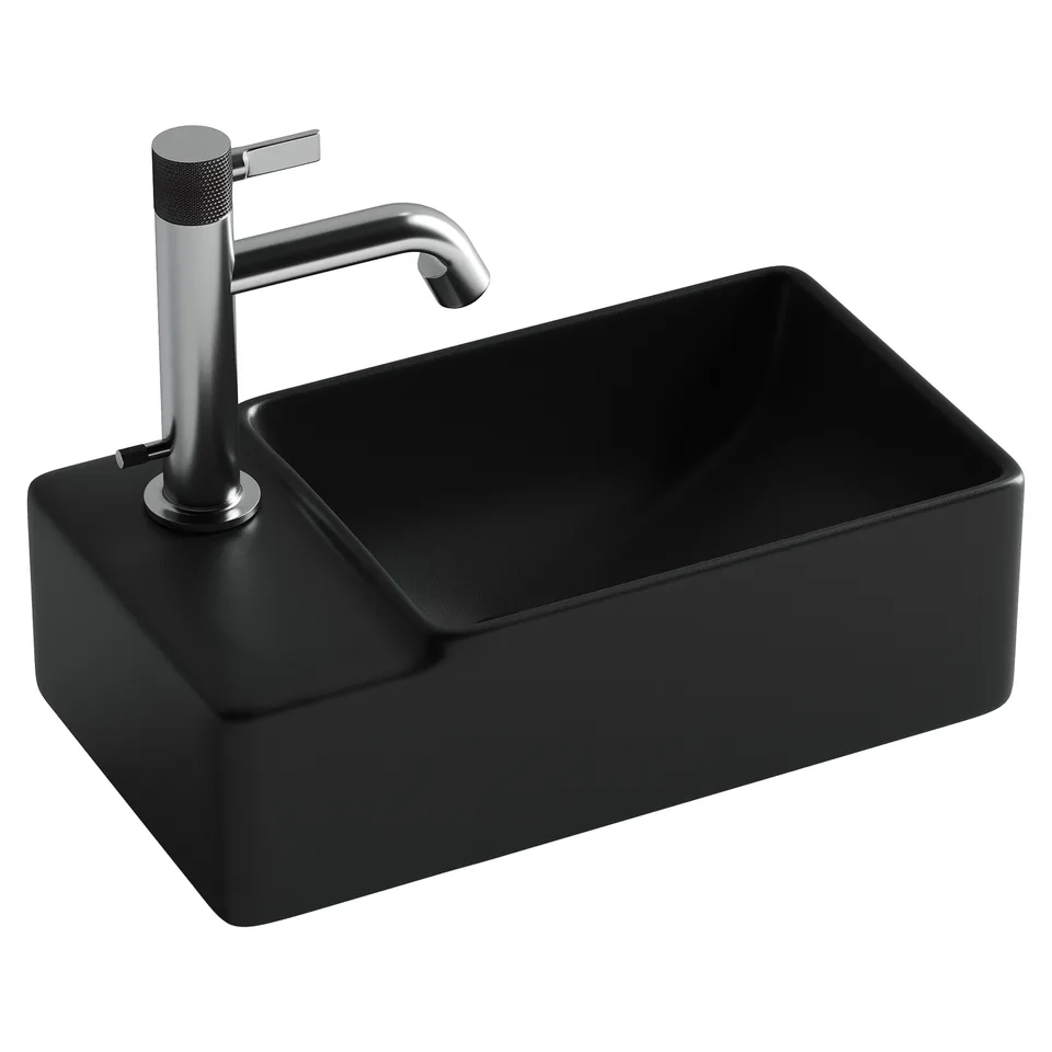 Раковина из сантехнического фарфора Ceramica Nova Элемент (Element) 40 см CN5046MB подвесная цвет черный матовый