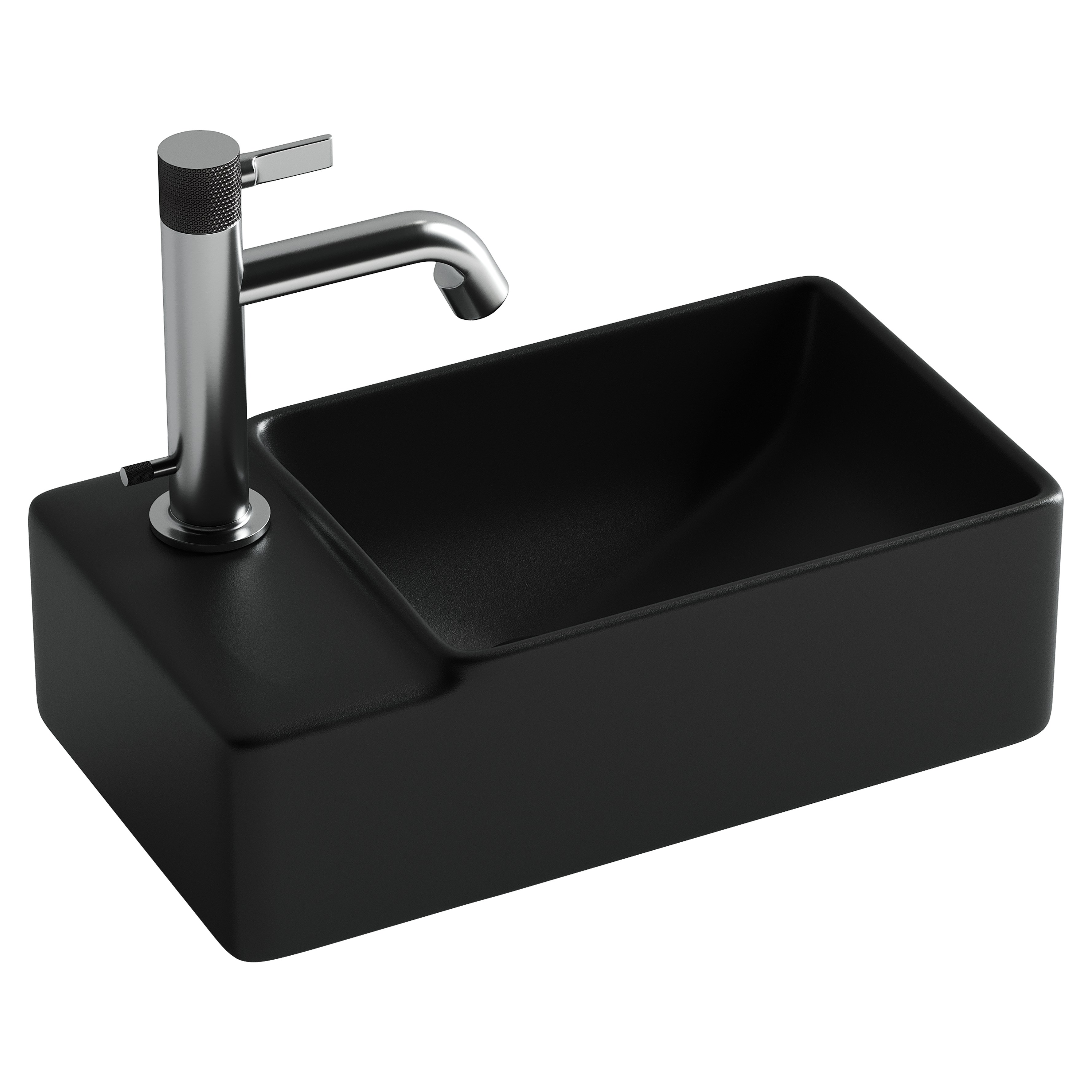 Раковина из сантехнического фарфора Ceramica Nova Элемент (Element) 40 см CN5046MB подвесная цвет черный матовый