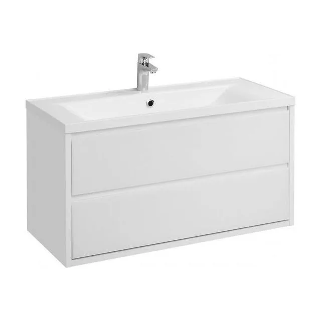 Тумба под раковину AQUATON Римини 100 белый глянец 1A232801RN010 NEW