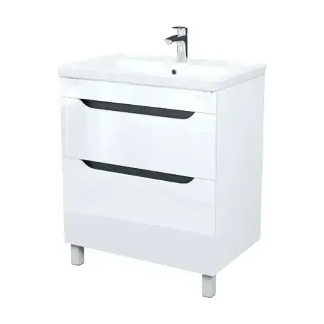 Тумба Iddis Рэй (Ray) RAY70WFi95K с умывальником напольная 70 см подходит умыв. 710x465x835 мм белый