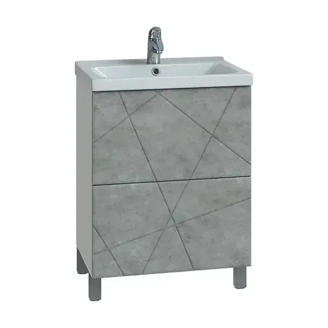 Тумба с раковиной Vigo Geometry 60 бетон