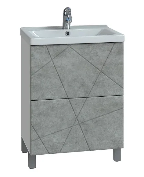 Тумба с раковиной Vigo Geometry 60 бетон
