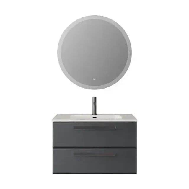 Комплект мебели Cezares Эко-Кер (Eco-Cer) 80 графит (раковина CZR-8095-80)