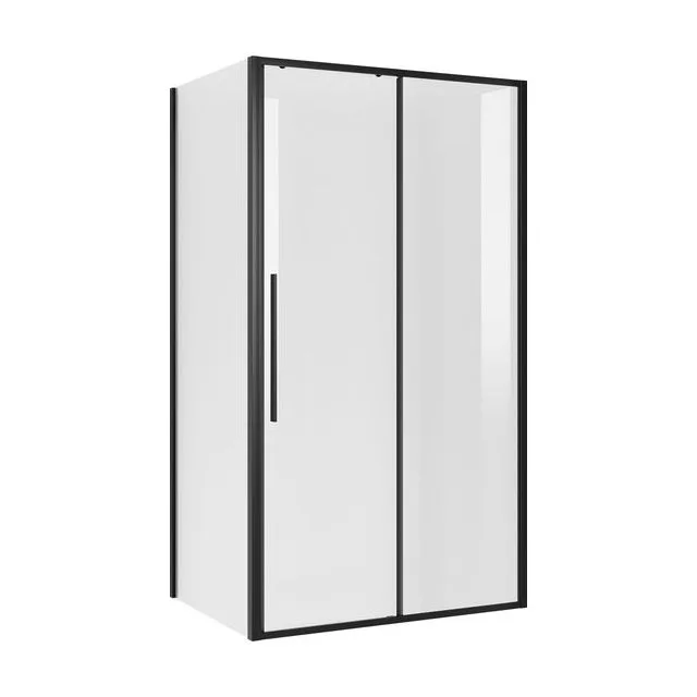Душевое ограждение Niagara Nova NG-84-14AB-A100B-34 (140х100х195) прямоугольник,черный матовый,дверь раздвижная,стекло прозрачное