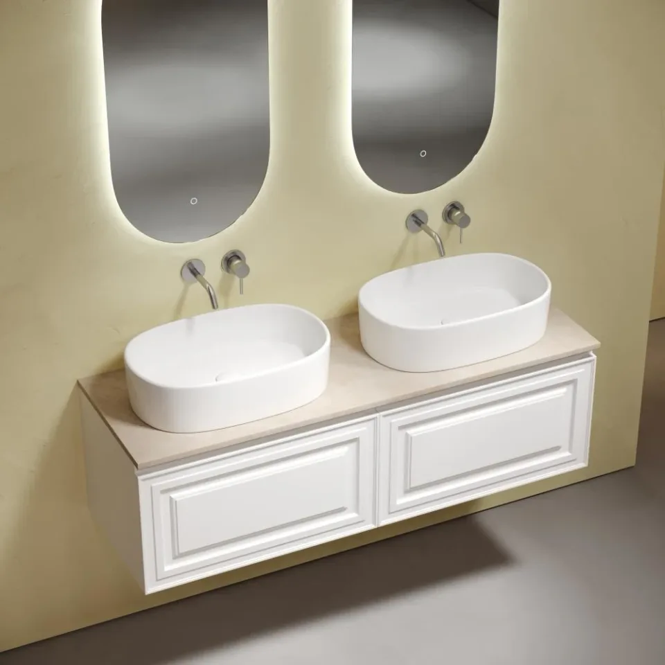 Столешница Sancos TT140A2 140*46 Kreman без отверстия под смеситель