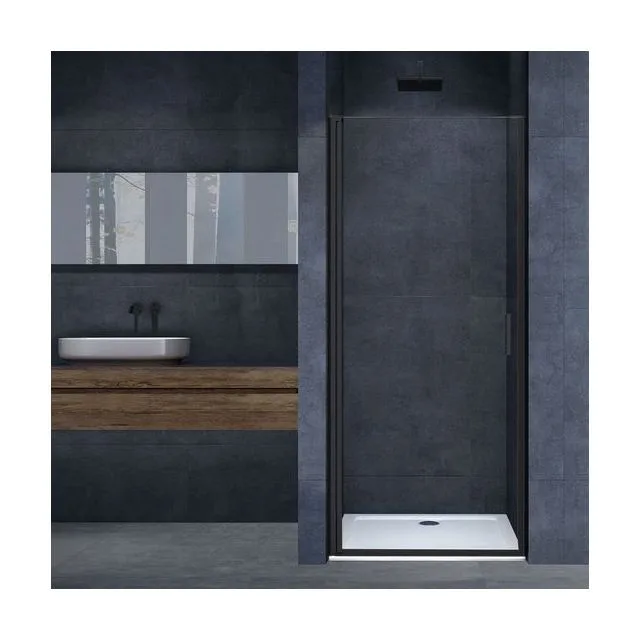Душевая дверь Vincea Альфа (Alpha) VDP-3AL900CLB 90х195 стекло прозрачное 6 мм профиль черный