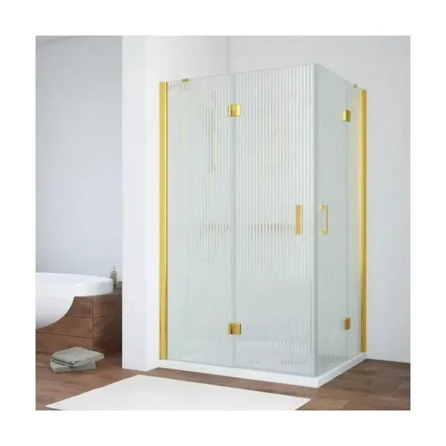 Душевой уголок AFA-F TUR NOVO h1890 110*100 09 Moru L, профиль золото глянцевое, стекло Moru