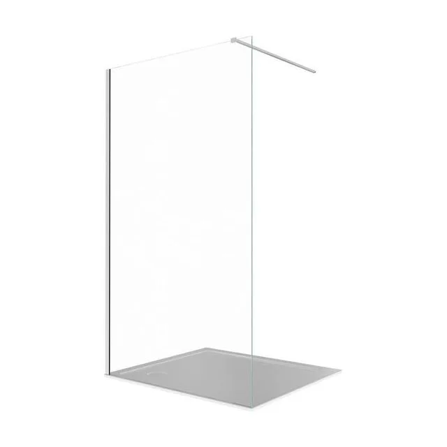 AQ.WI.070.1CH Душевая перегородка Walk in с держателем 700x2000 профиль хром, стекло прозрачное 8мм