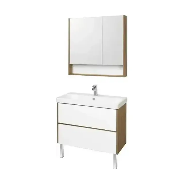 Комплект мебели Aquaton Сканди 90 белый глянец/дуб рустикальный