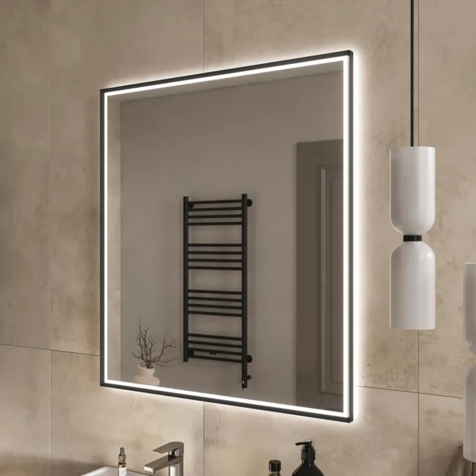Зеркало Equil Форест/Forest 80*90 с подсветкой, черное