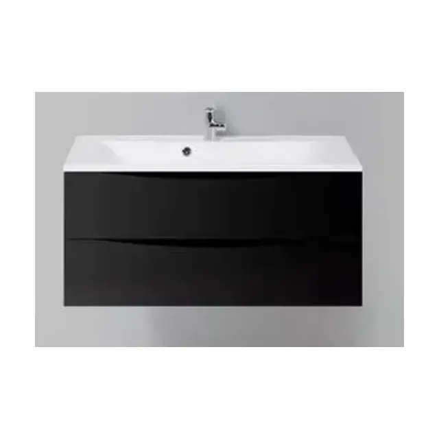 Тумба с раковиной BelBagno Марино (Marino) 100 черный глянец